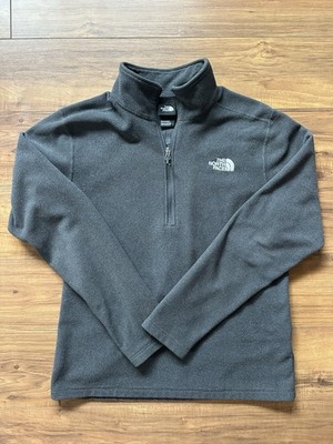 The North Face Men's Fleece 1/4 Zip Mock Neck Pullover Sweater Gray Medium