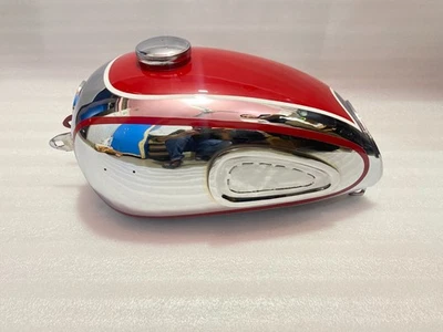 Horex Regina Stahl Chrom & Rot lackierter Benzintank mit Deckel