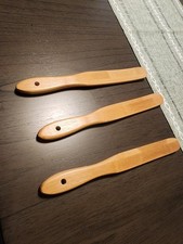 3 Pcs Skinny Wooden Spurtle for Sourdough Starter Teak Spurtle Spatula Kitchen