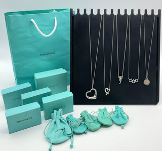 Set accessori collana ciondolo originale Tiffany&Co.SV9255 con scatola/sacchetto antipolvere SK110520