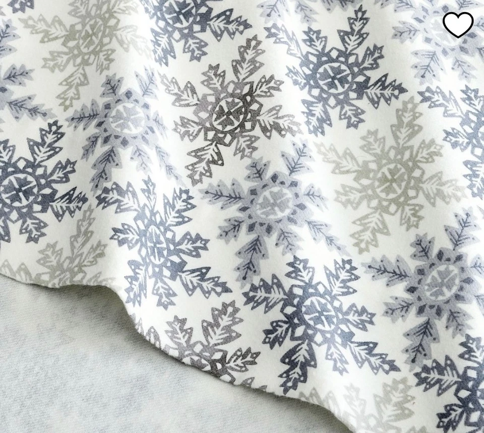 Juego de sábanas Pottery Barn Frosty Snowflake ~ Completo ~ Algodón ~ NUEVO con etiquetas Foto 2 de 4