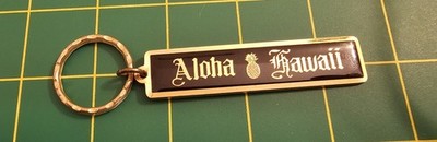 Vintage Aloha Hawaii Metal Souvenir Keychain, B2b6