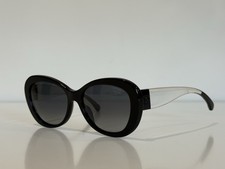 Chanel 5264 c.501/S8 Oval Black Clear Gray Polarized Sunglasses 57-17-140
