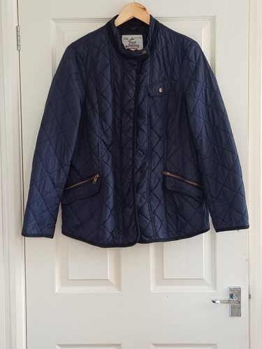Next Ladies Navy Blue Quilted Padded Jacket Size 18 Lightweight Casual Coat VGC