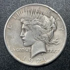 1921 Peace Silver Dollar $1 High Relief XF Details Extra Fine
