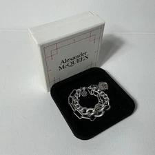 Alexander McQueen Silver Bracelet with Box