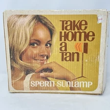 Vintage Sperti Sunlamp Take Home A Tan in Box With Goggles Model P-109 Tested