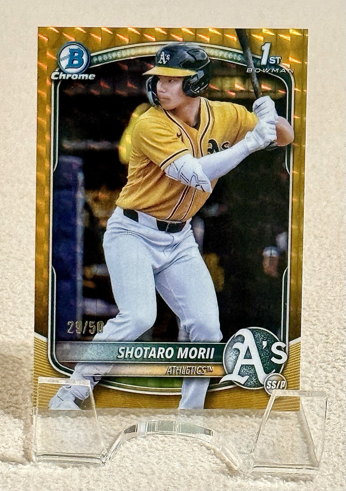 Shotaro Morii 2025 Bowman Chrome #BCP-170 GOLD Geometric Refractor /50