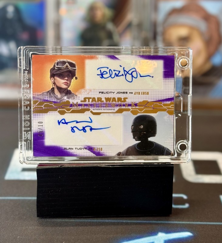Topps Star Wars Masterwork Jyn & K-2SO Dual Auto /10 Felicity Jones & Alan Tudyk