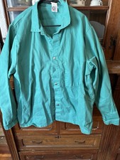 Westex Proban/FR-7A Flame Resistant Welding Jacket Shirt Green Men's Large Snap