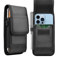 For iPhone 17 16 15 14 13 12 Pro Max Case Nylon Belt Clip Holster Phone Pouch