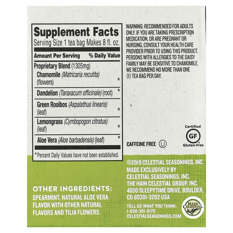 Té Wellness, Sleepytime® Detox, sin cafeína, 20 bolsitas de té, 1,2 oz (35 g) Foto 2 de 3