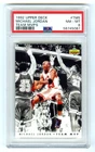 MICHAEL JORDAN~RARE POP 366~1992 UPPER DECK TEAM MVP PSA-8 NM-MT INSERT CARD#TM5