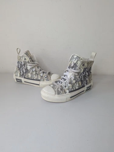 Baskets montantes obliques toile Christian Dior EU 36 *veuillez lire