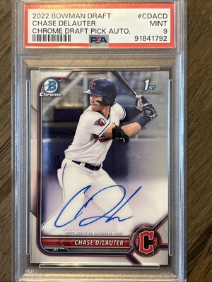 2022 Bowman Draft - Chrome Draft Pick Autographs Chase Delauter #CDA-CD (AU, RC)