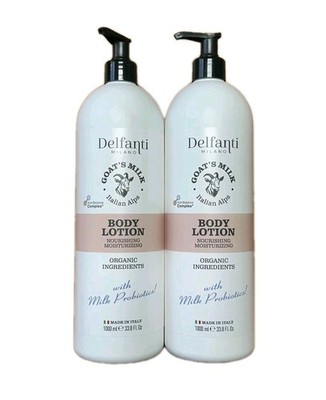 (2-Pk) Delfanti Milano ITALIAN GOAT'S MILK Nourishing Moisturizing BODY LOTION
