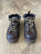 Vintage Doc Dr. Martens Boots Womens 6 UK 5 Brown Leather Chunky Platform 8A88