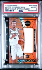 2023-24 Obsidian - Victor Wembanyama - Eclipse Materials Orange Flood /99 PSA 8