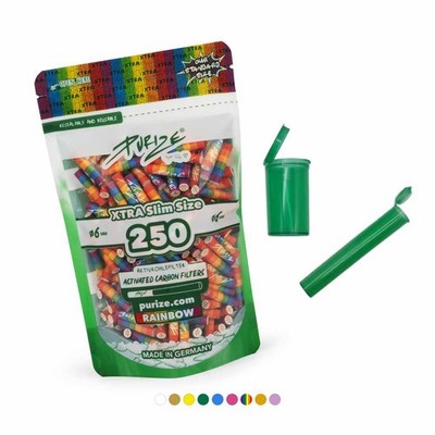 250 PURIZE  XTRA Slim Size - Aktivkohlefilter 6mm Bundle + PopUp + JTube