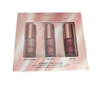 Lawless Forget The Filler Lip Plumping Mini Trio Rosy Outlook Melrose Bitten New