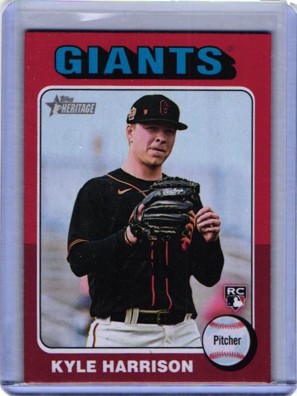 2024 Topps Heritage Kyle Harrison RC #324 Red Border