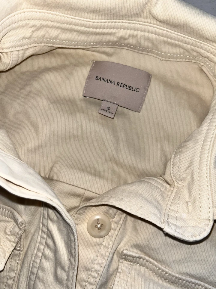 Macacão Banana Republic Andi Moleskin Utility Flightsuit Aviação Creme-Pequeno - Imagem 3 de 4