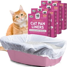 Cat Litter Box Liners heavy duty Extra Giant 60 Count - Tear-Resistant Cat Li...