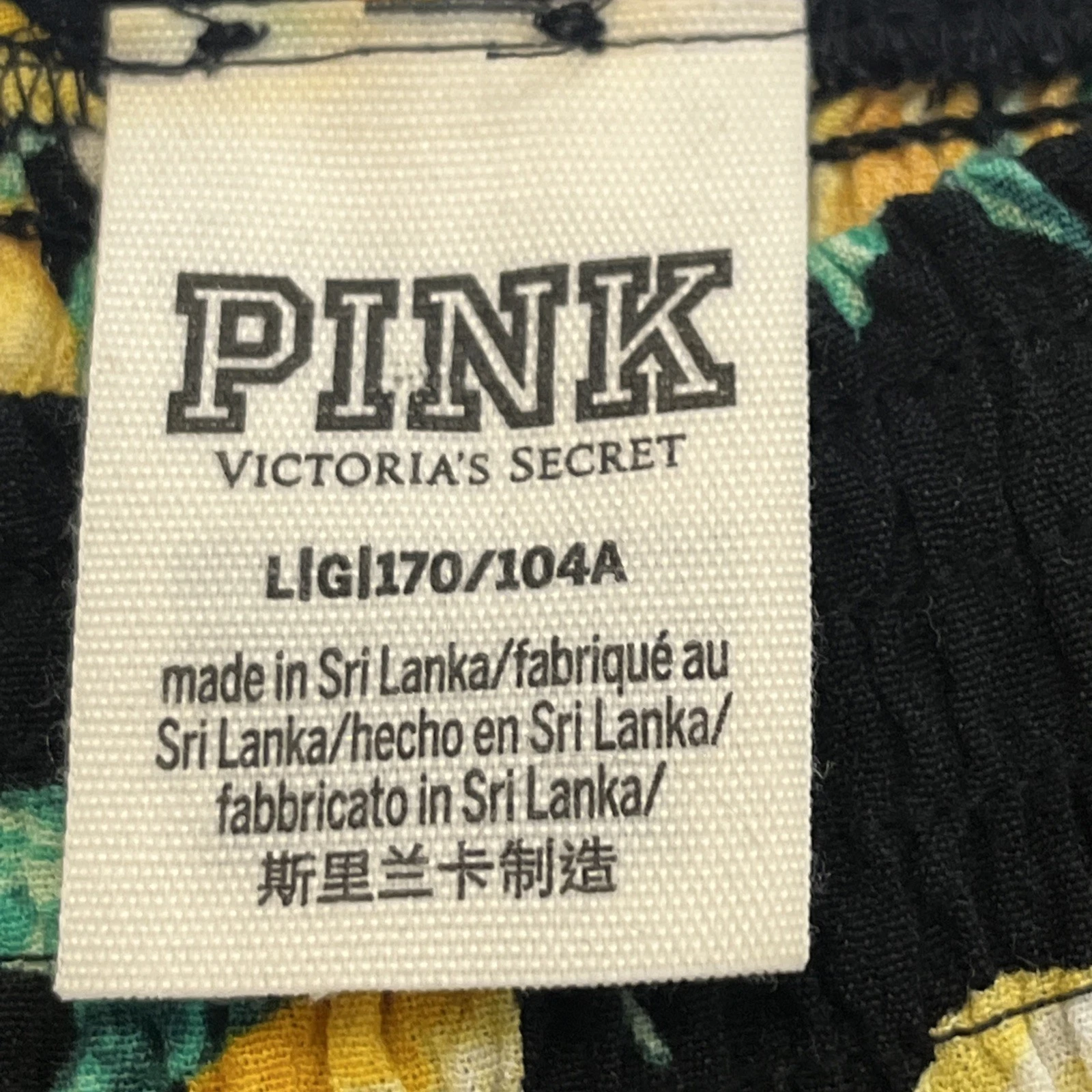 UNDERCOVER Abito rosa Victorias Secret stampa limone taglia grande. Logo sul retro
