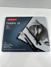 24 piece DERWENT Graphic graphite artist pencils, 34202 EUC