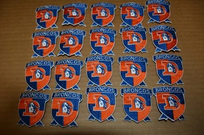 Lot of (20) Denver Broncos Iron/Sew On Embroidered Patches 1 3/4'' x 1 3/4'' - Image 1 of 2