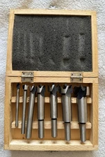Forstner Bit Set 7 Pcs Sizes: 1/4” 3/8” 1/2” 5/8” 3/4” 7/8” 1” Good Condition