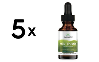 5 X Swanson Milk Thistle Liquid Extract, Alcohol- & Sugar-Free - (585,86 Eur/L)