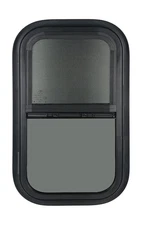 Vertical RV Window, 15" W x 22" H Tinted Sliding RV Window with Net Screen an...