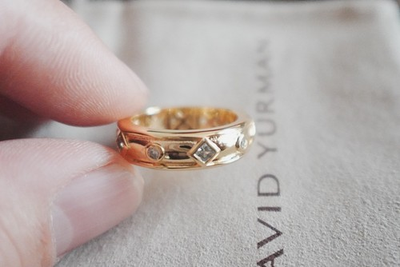 #ad NewDavldYurmanModernRenaissance 18k Gold Diamond Width Ring Band Size 6 $105.00