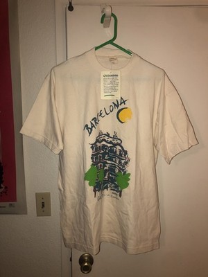 VTG 90s Green Massana Antoni Gaudi La Pedrera Barcelona Architect Art T-Shirt XL