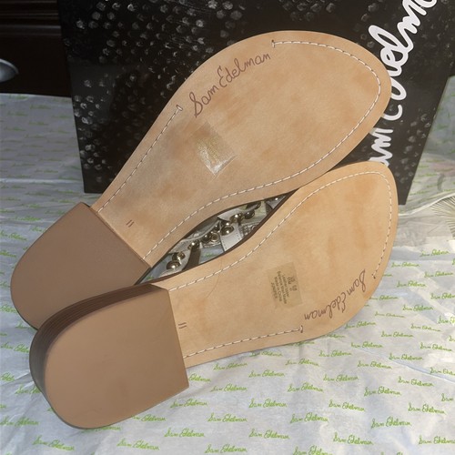 Sam Edelman Juniper Leder Slipper Zehenschlaufe Pantoletten Sandalen - Bild 8 von 10