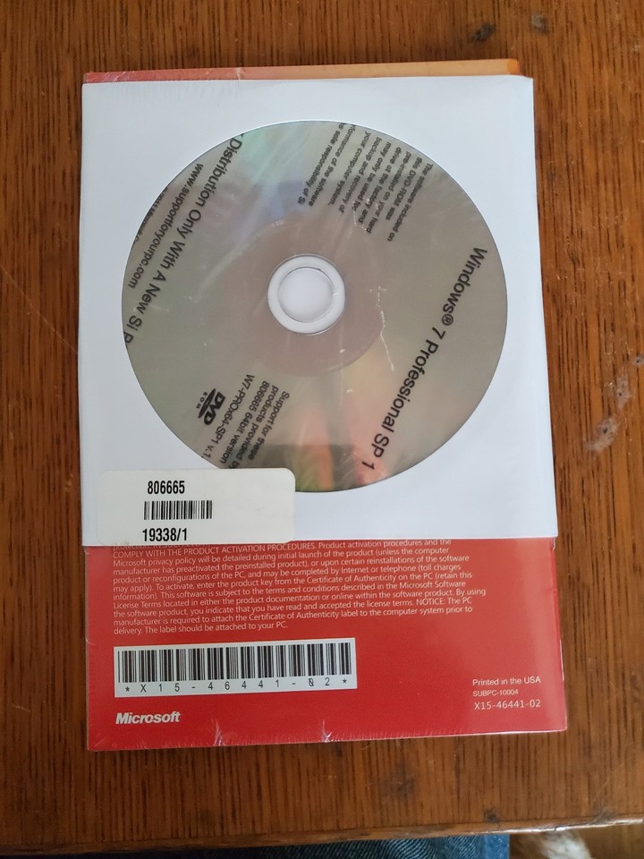 Microsoft Windows 7 Professional 64 Bit Operating System DVD CD (FQC ...