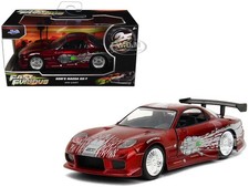 Doms Mazda Rx-7 Candy Red Fast Furious 25 Years 132 Car By Jada 35400
