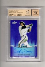 2015 Leaf Metal Draft Prismatic Purple Dansby Swanson /25 BGS 10 Pristine Auto