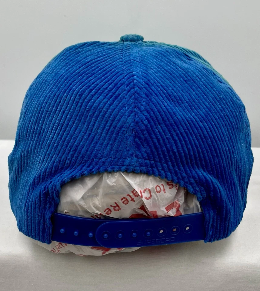 复古 80 年代洛杉矶道奇队脚本灯芯绒平沿双胞胎超级帽 MLB NOS — 第 3/4 张图片