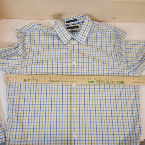 Banana Republic Mens XL Slim Fit Plaid Button Up Long Sleeve Shirt Business - Picture 4 of 9