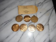 7 Vintage ALASKA 49th State Souvenir Golden Dollars/Fairbanks/Trade Dollars