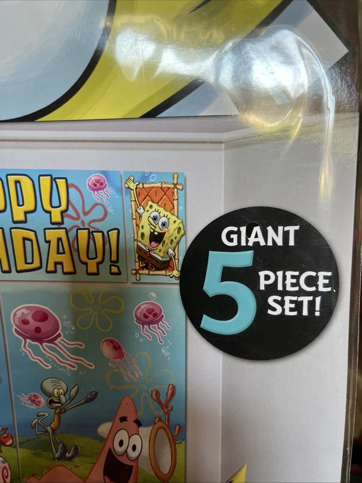 SpongeBob Square Pants  Giant Scene Setter Wall Decorating Kit  5 Piece Set 6 Ft - Image 3 of 4