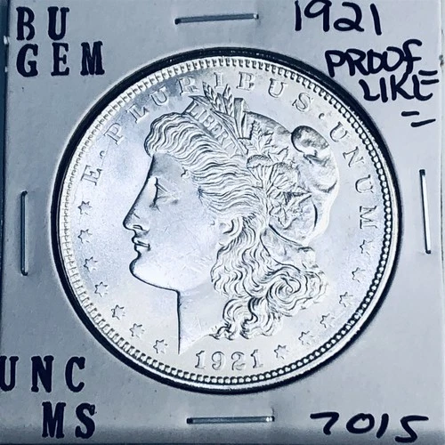 1921 BU GEM MORGAN SILVER DOLLAR UNC MS+++ U.S. MINT RARE COIN 7015
