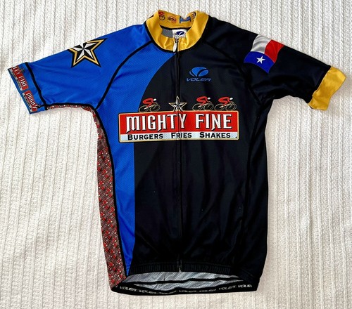 Maglia ciclismo Voler squadra potente fine manica corta full zip SM 16” X 23”