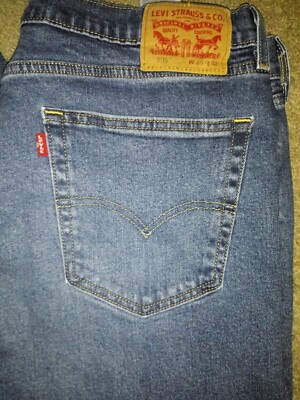 LEVIS-505 ORIGINAL-STRAIGHT LEG-ZIP FLY BLUE JEANS-36 X 32 | eBay