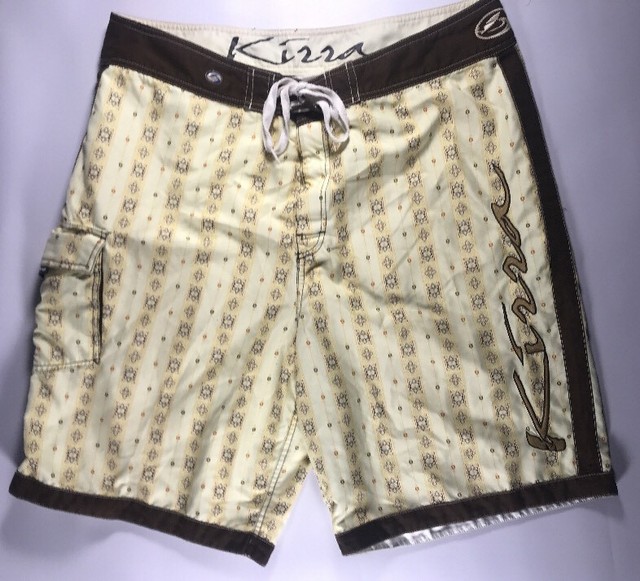 Men's Kirra Yellow and Brown Board Shorts eBay