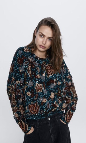 Embroidered Sweater Uk Size 