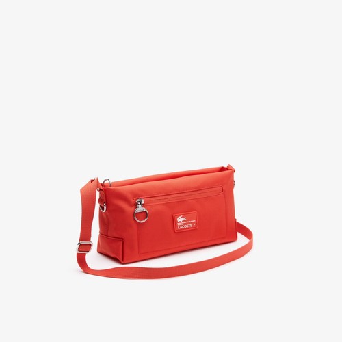 Bolso bandolera Lacoste unisex para reportero, rojo pastel - Imagen 4 de 5