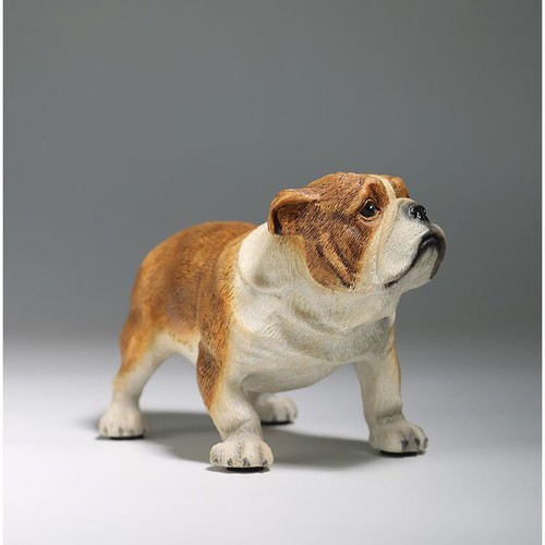 Englische Bulldogge Figur Welpen Hund Skulptur Ornamente Schlafzimmer Deko Tiere - Bild 8 von 13
